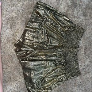 Gold shimmer shorts!